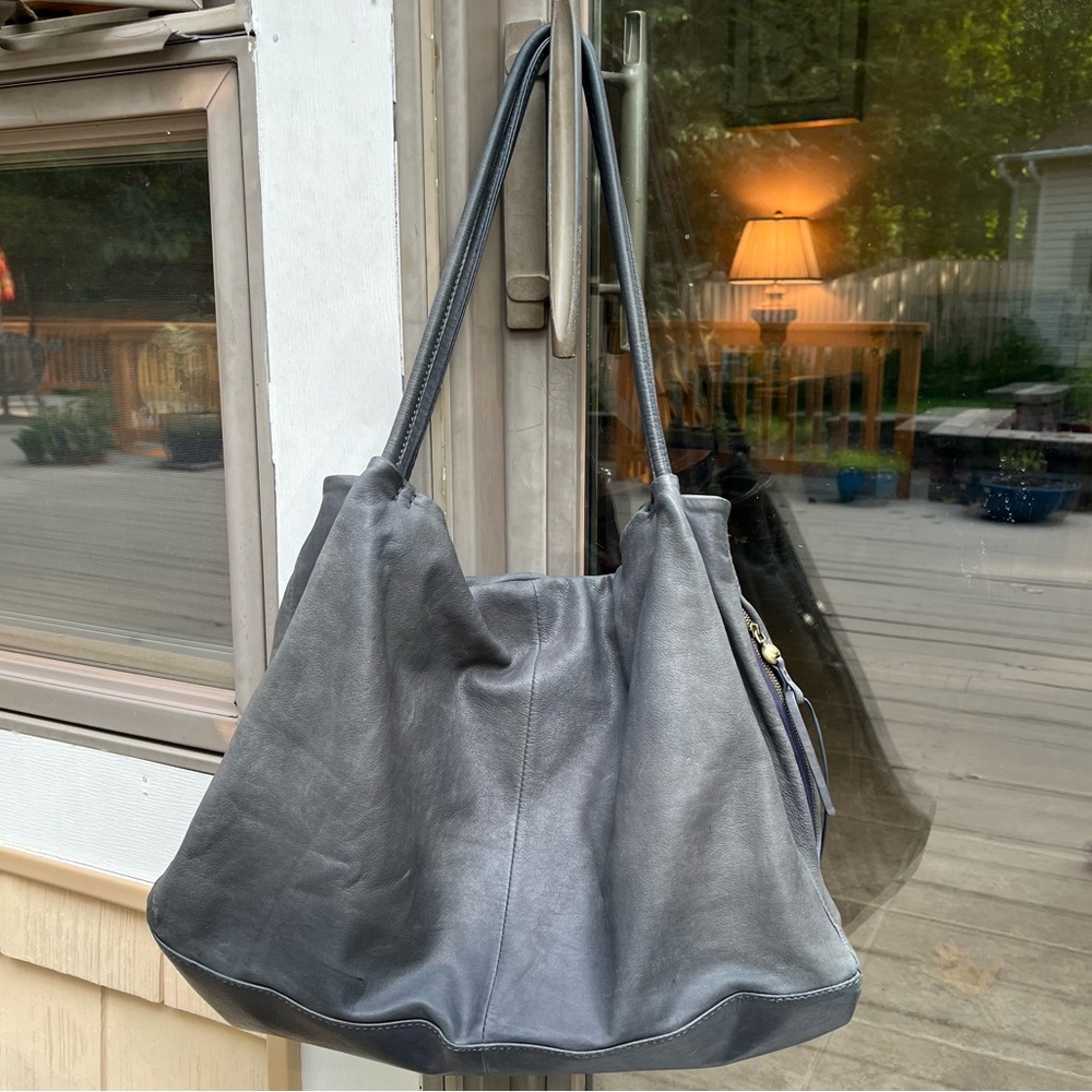Gray Hobo leather tote bag